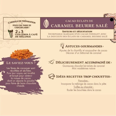 Cacao Eclats De Caramel Beurre Salé - 230g 5 Cacao Eclats De Caramel Beurre Salé - 230g – Image 3
