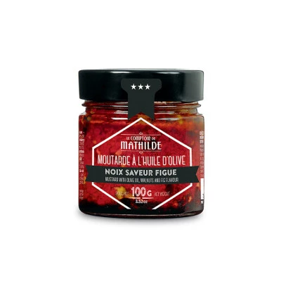 Moutarde à L'huile D'olive Noix & Arôme Figue - 100g 3 Moutarde à L'huile D'olive Noix & Arôme Figue - 100g