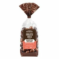Noisettes Grillées Chocolat Noir & Lait Sachet 200G 3 Noisettes Grillées Chocolat Noir & Lait Sachet 200G