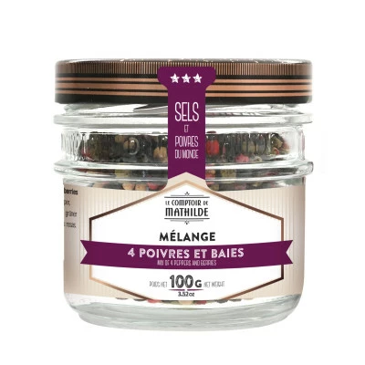 Pot Mélange 4 Poivres Et Baies - 100g 3 Pot Mélange 4 Poivres Et Baies - 100g