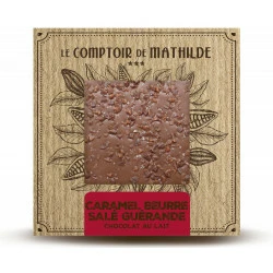 Tablette Caramel Beurre Salé & Fleur De Sel De Guérande - Chocolat Lait 3 Tablette Caramel Beurre Salé & Fleur De Sel De Guérande - Chocolat Lait