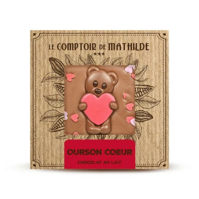 Tablette Cœur - Chocolat Lait 3 Tablette Cœur - Chocolat Lait