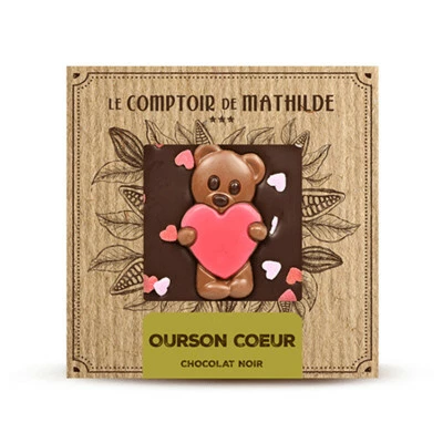 Tablette Cœur - Chocolat Noir 3 Tablette Cœur - Chocolat Noir