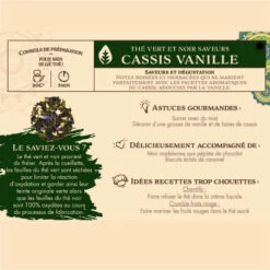 Thé Noir Et Vert Saveurs Cassis Vanille - 100g -LE COMPTOIR DE MATHILDE Boutique the noir et vert saveurs cassis vanille 100g 2