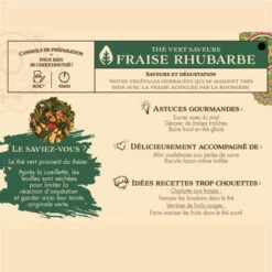 Thé Vert Saveurs Fraise Rhubarbe - 100G -LE COMPTOIR DE MATHILDE Boutique the vert saveurs fraise rhubarbe 100g 2